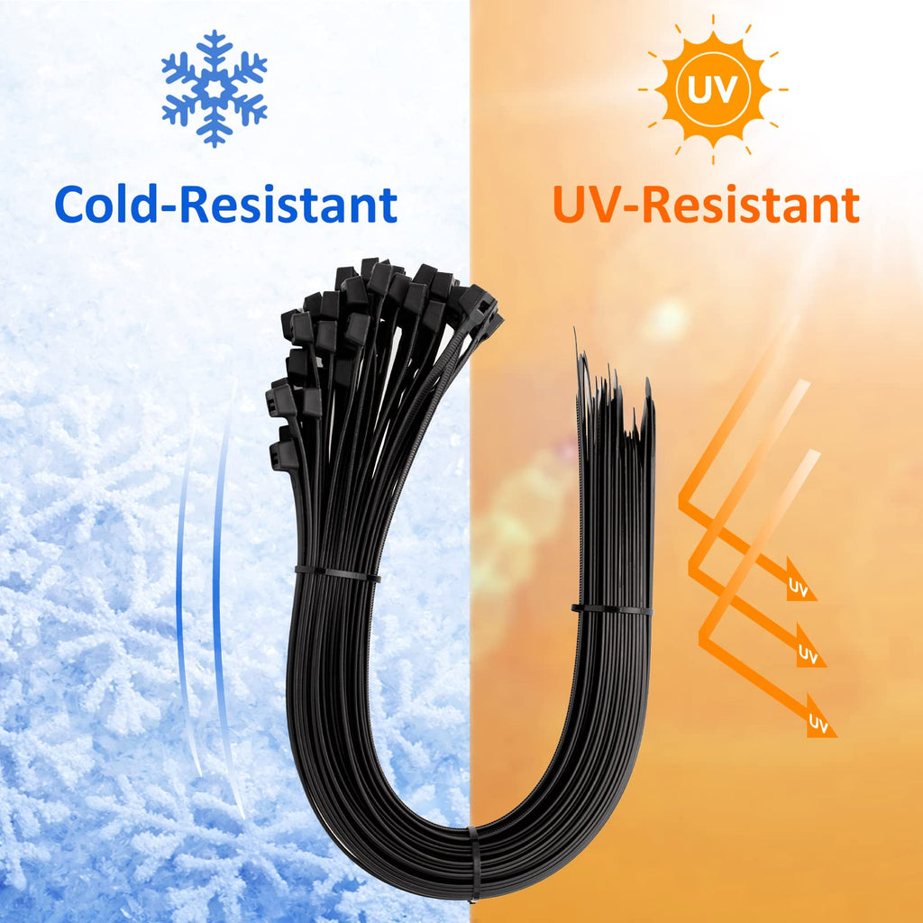 Large Zip Ties 18 inch, 50 Pack, Long Zip Ties Heavy Duty with 220 lb Tensile Strength, Big Cable Ties, Black, ANOSON