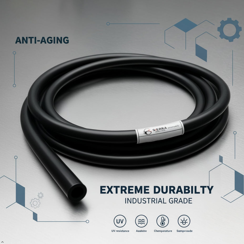 High Performance Silicone Vacuum Hose Kit - 6mm (1/4") ID, 150 PSI Max Pressure, Ultra High Temp Resistance Tubing for Automotive Turbo, Engine & Air Intake - 5ft