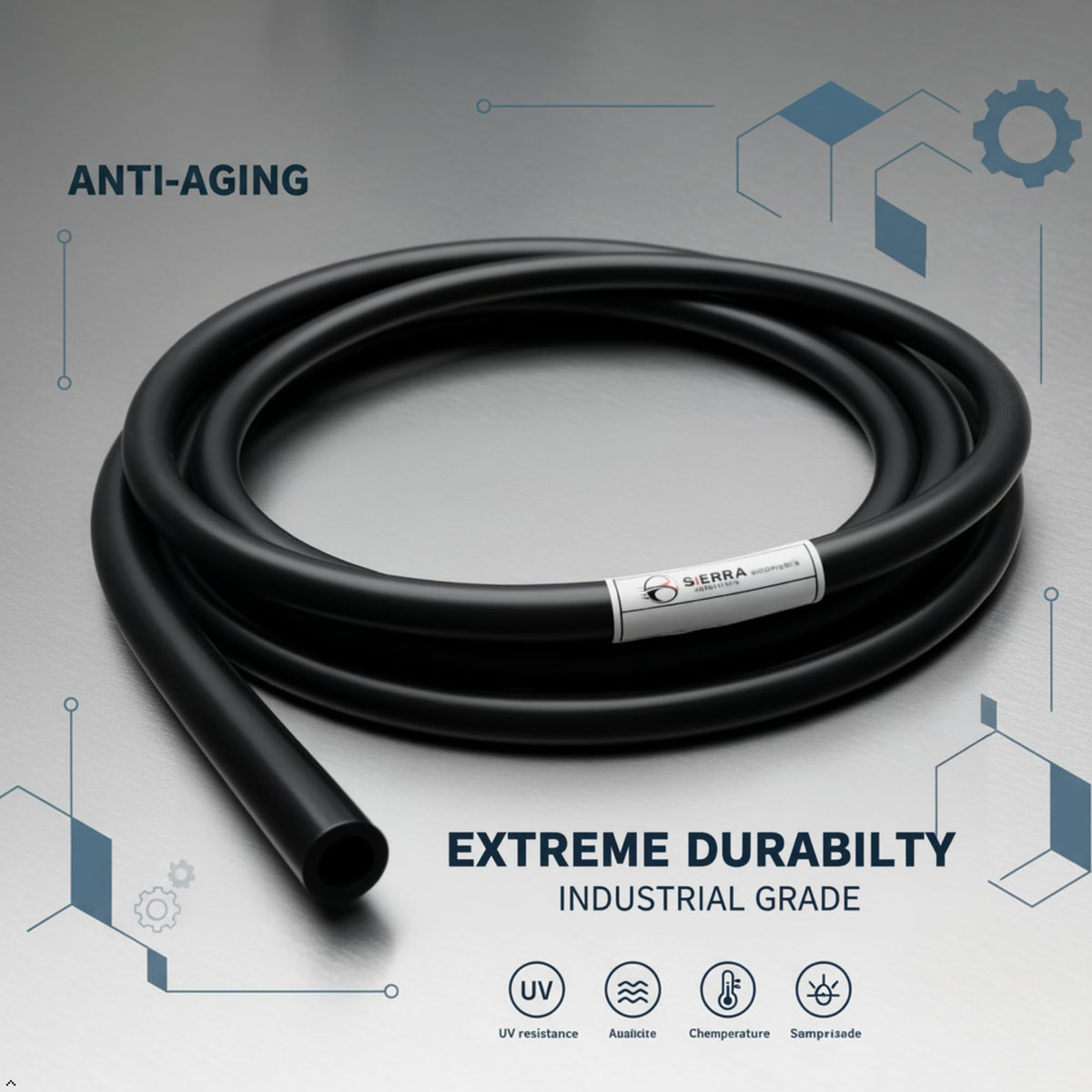 High Performance Silicone Vacuum Hose Kit - 6mm (1/4") ID, 150 PSI Max Pressure, Ultra High Temp Resistance Tubing for Automotive Turbo, Engine & Air Intake - 5ft
