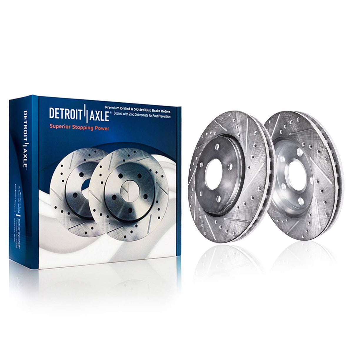 Detroit Axle - Drilled and Slotted Brake Kit for 05-10 Scion TC