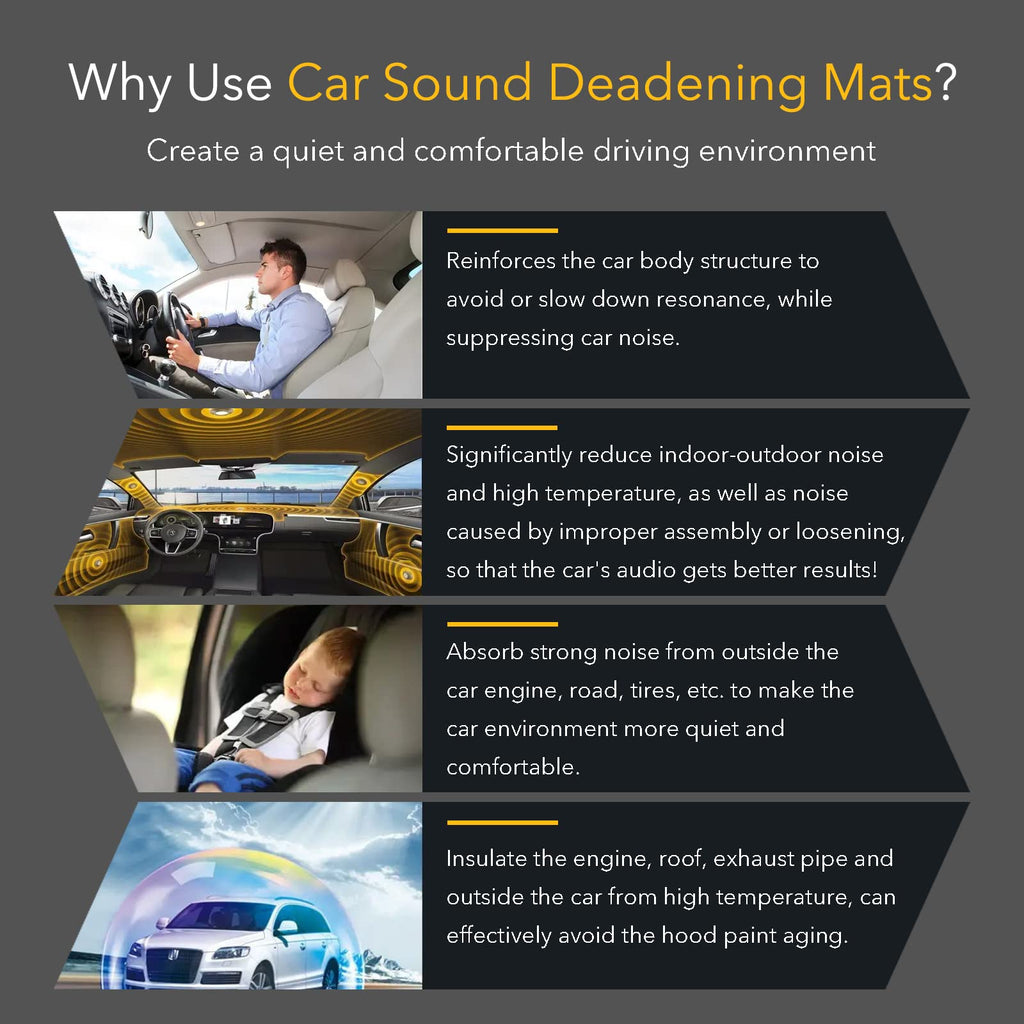 KOIKEY Car Sound Deadening Mat, 197 Mil 8.7 sqft Sound Deadener