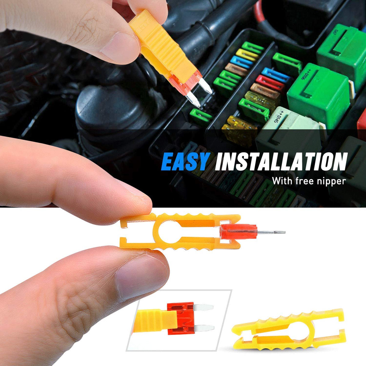 Nilight 120PCS Mini Blade Fuses Assortment Kit | 5A 7.5A 10A 15A 20A 25A 30 AMP Circuit Protection ATM APM for Cars Trucks RV Boats Automotive