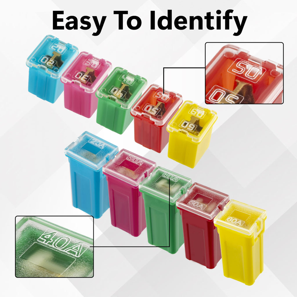 10 PCS Versatile Automotive Fuse Assortment Kit, Tall and Low Profile Fuse