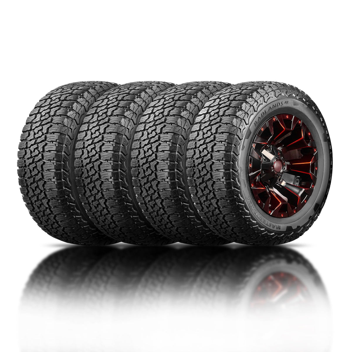 Set of 4 Mastertrack BADLANDS AT All Terrain LT265/70R17 123/120S Tires