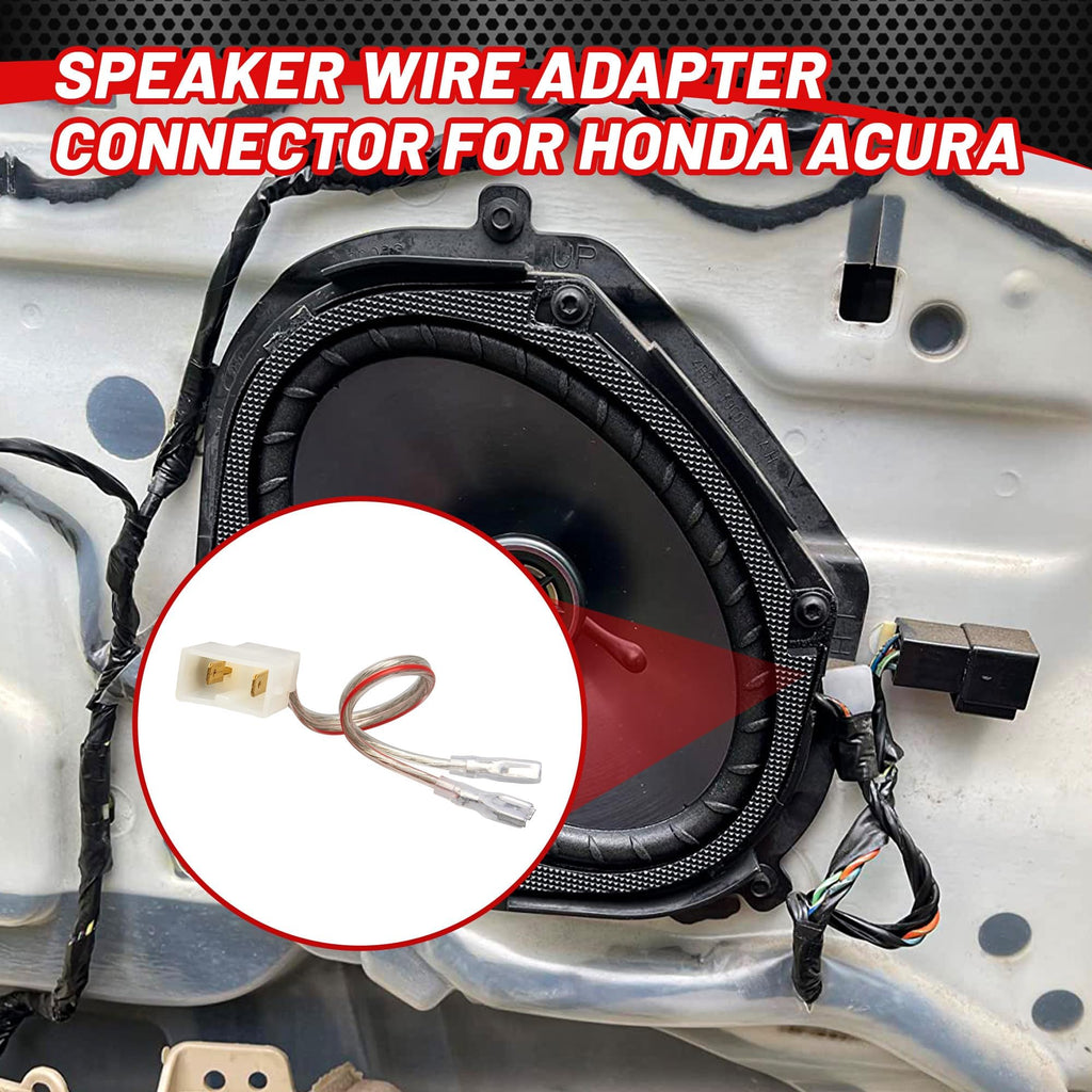 RED WOLF Speaker Connector Wire Harness for 1986-2019 Honda Civic Accord Odyssey CRV Acura CL TL RL Integra MDX Vigor Legend Replace Install Aftermarket Speaker Adapter 2 PCS