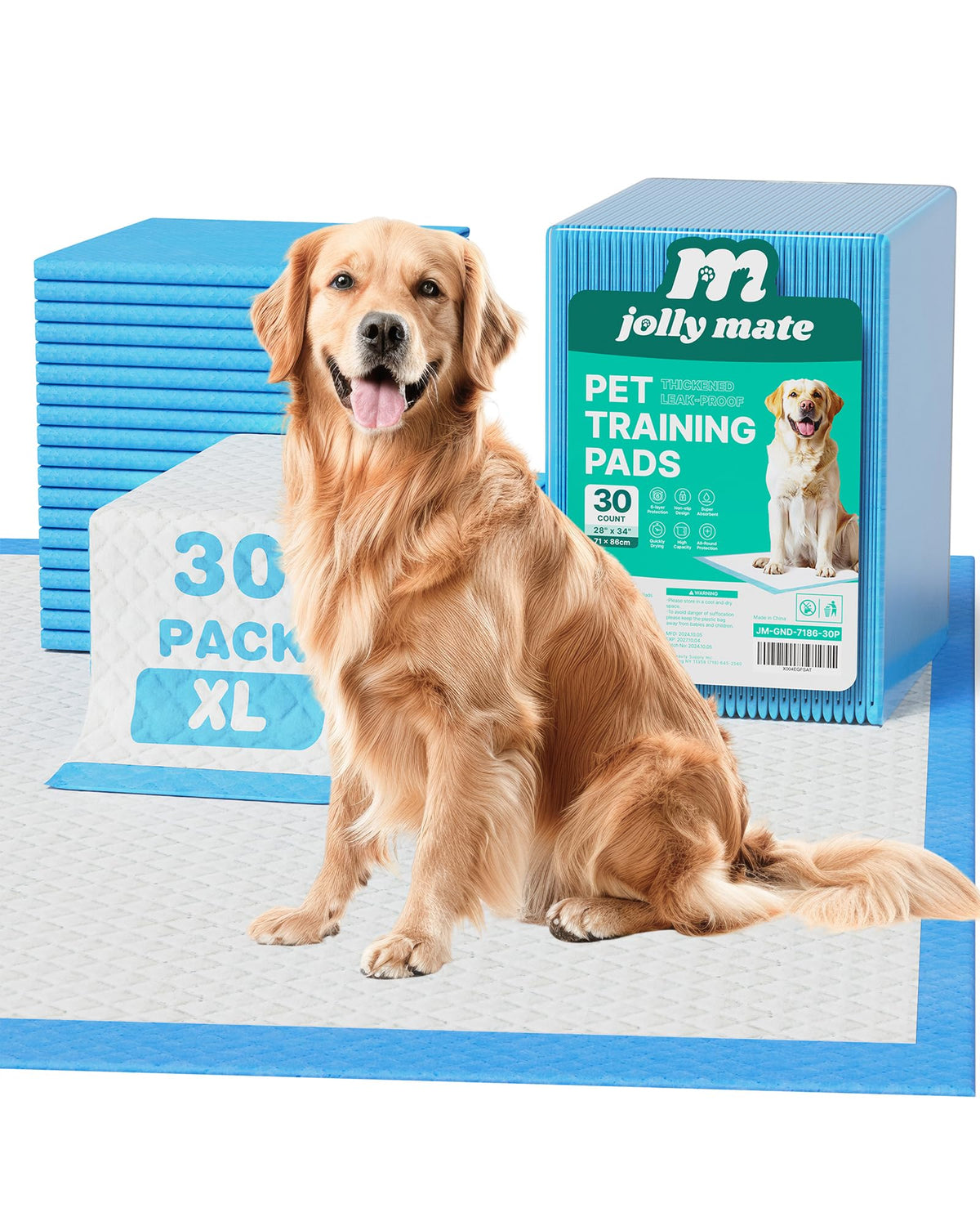 Dog Pee Pads Extra Large 28"x34", 30 Pack Super Absorbent XL Puppy Pads