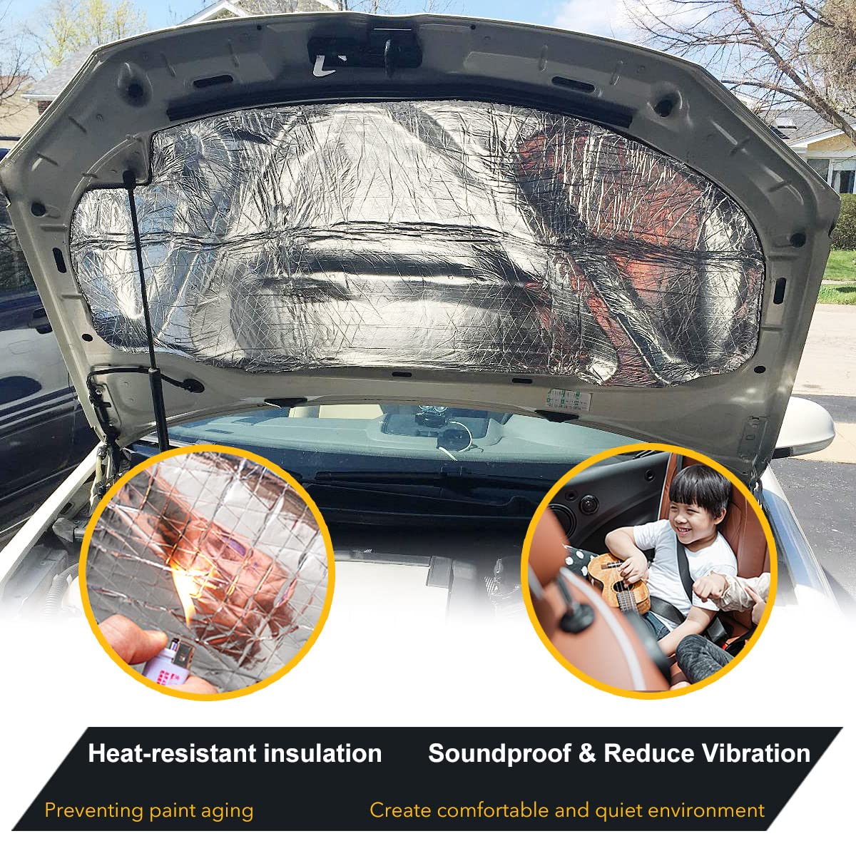 KOIKEY Car Sound Deadening Mat, 197 Mil 8.7 sqft Sound Deadener
