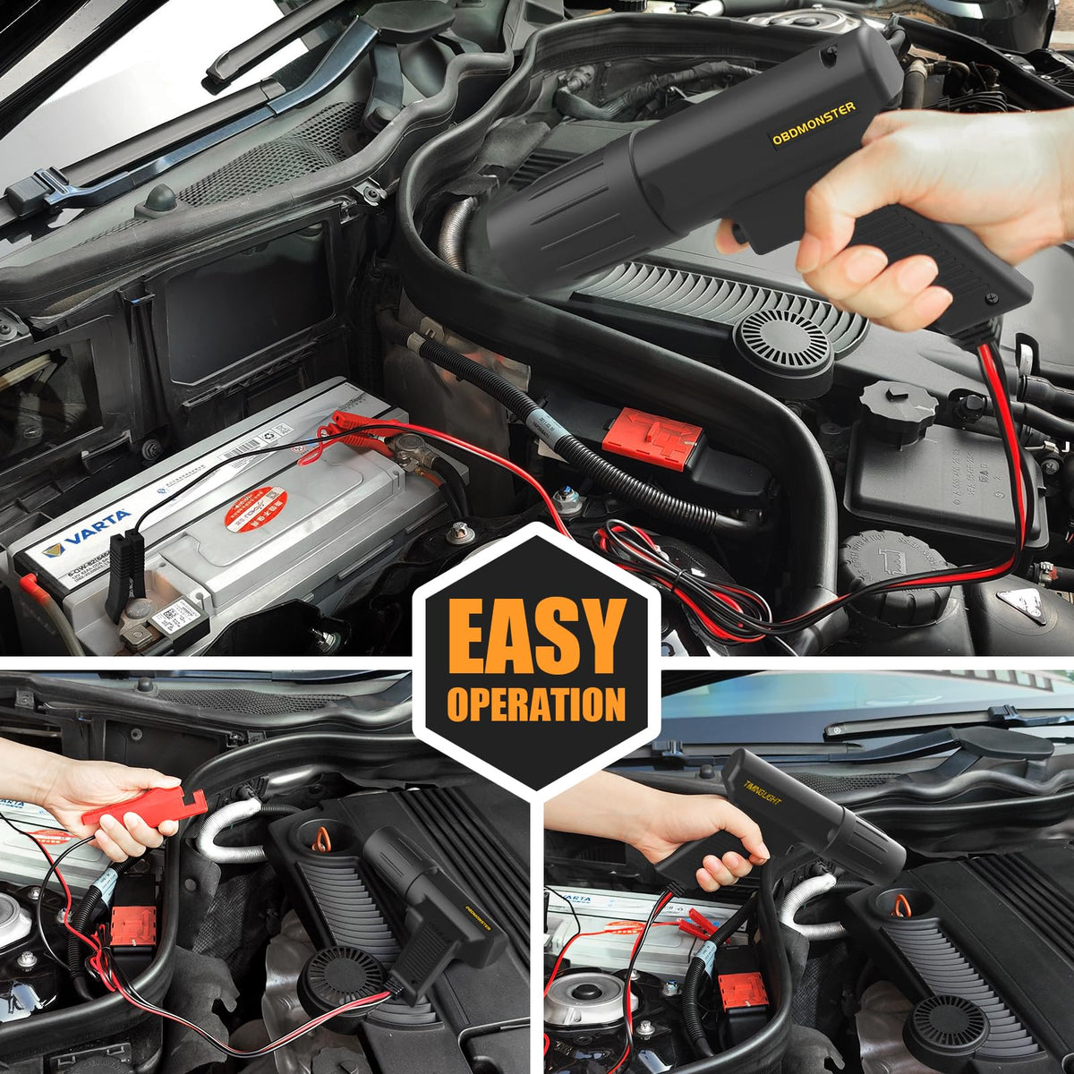 OBDMONSTER 12V Inductive Timing Light for 2- & 4-Stroke Gas Engines