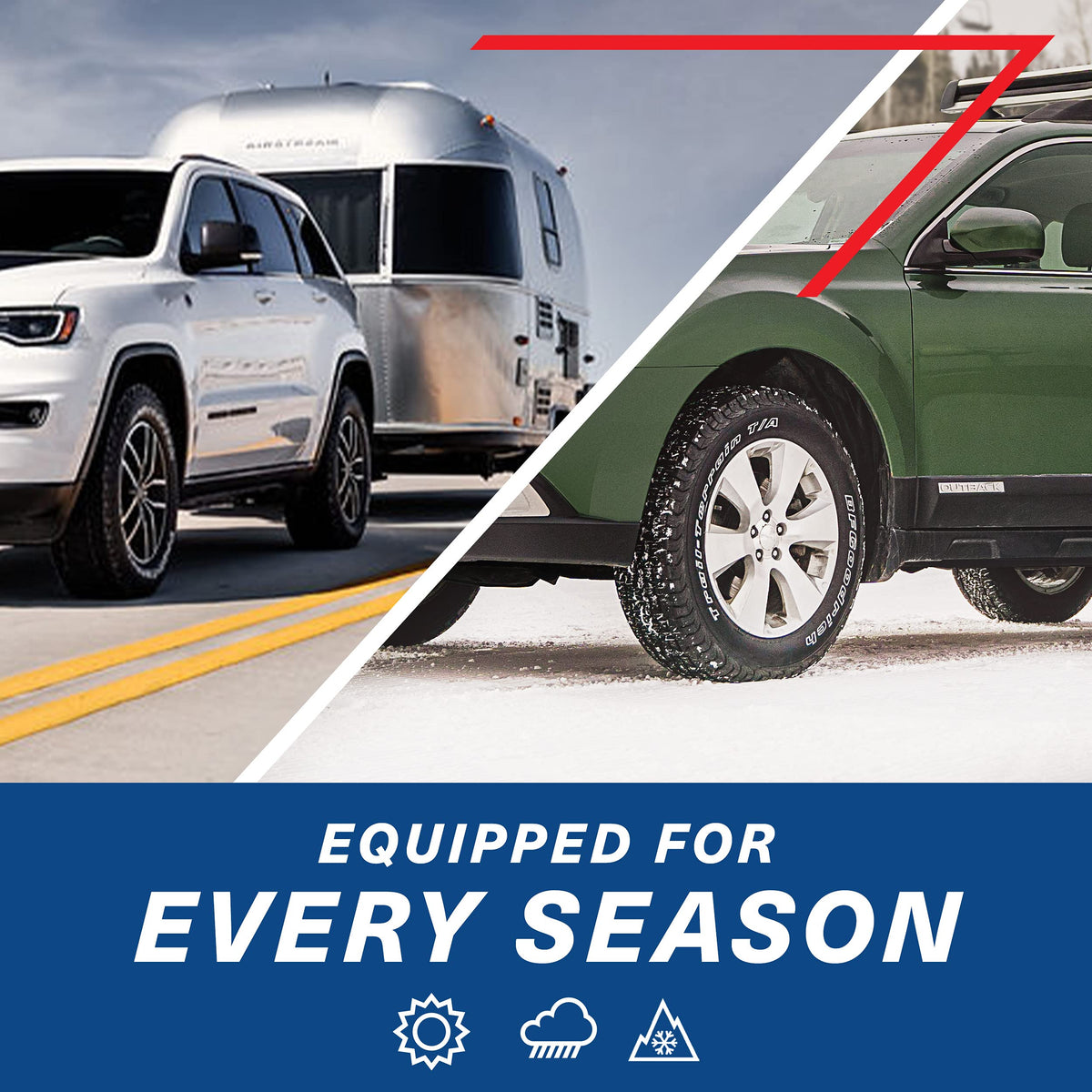 BFGoodrich Trail-Terrain T/A On and Off-Road Tire for Light Trucks, SUVs, and Crossovers, 225/65R17 102T