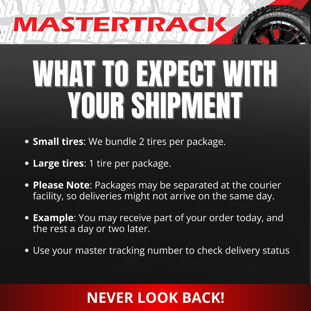 Set of 4 Mastertrack BADLANDS AT All Terrain LT265/70R17 123/120S Tires